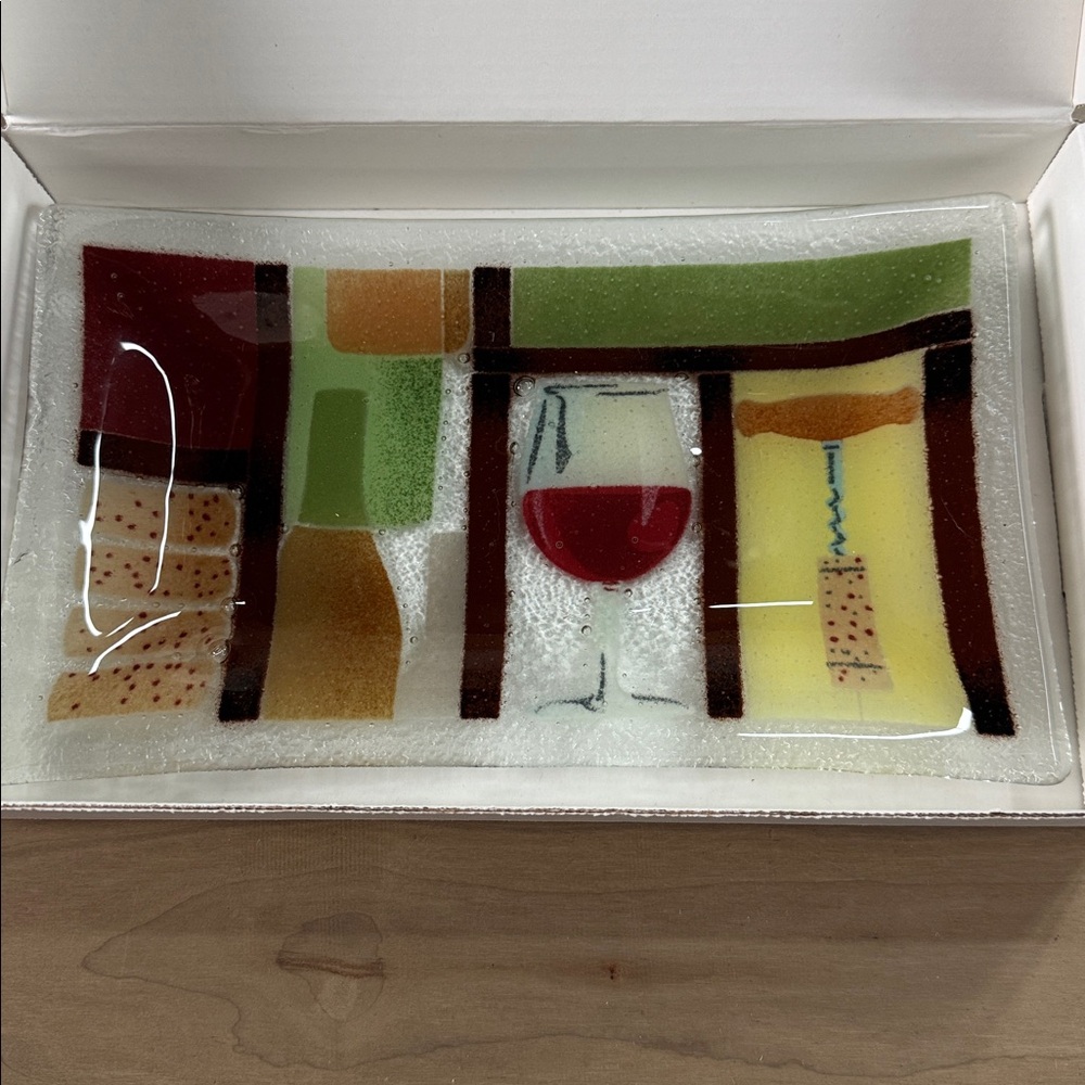 Colorful Glass Serving Platter - Picture 6 of 7